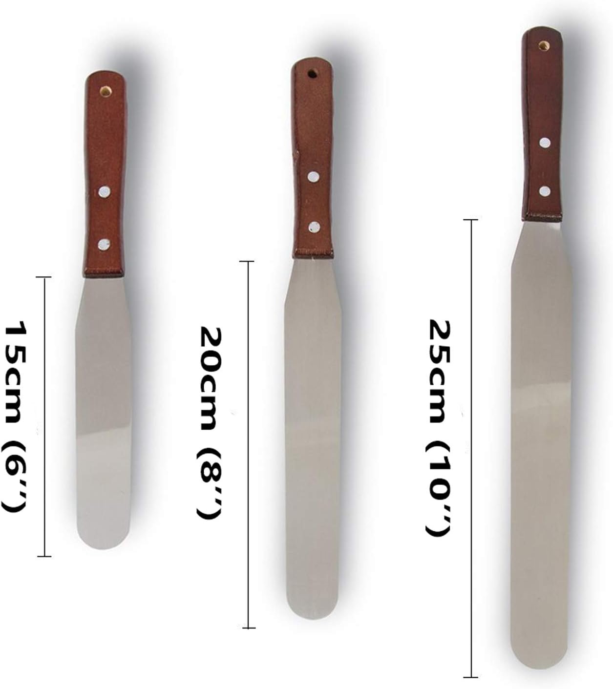 Straight Spatula Set of 3 Palette Knife Cake Frosting Spatulas 6″ 8