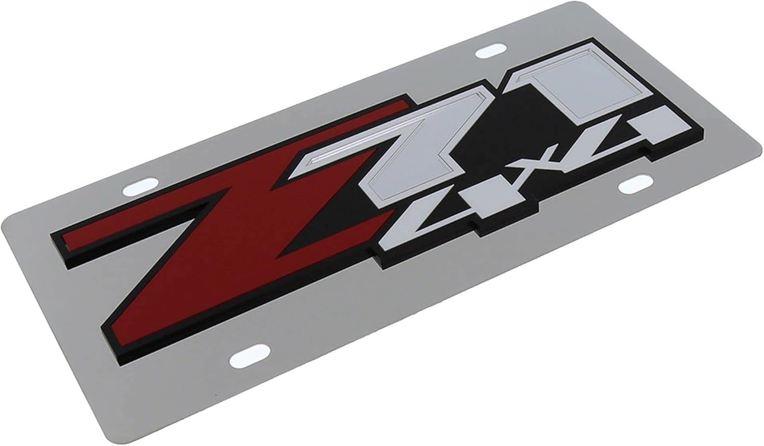 Eurosport Daytona- Compatible with 2004, Chevrolet - Stainless Steel License Plate- Z71 4X4 Badge