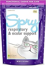 In Clover Spry Daily Respiratory and Ocular Support Soft Chews for Cats, with L-Lysine, Superfoods, and Prebiotics for a Strong Immune System, 2.1 oz. (60 count)
