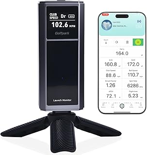 Pro-Plus Golf Swing Analyzer & Portable Launch Monitor with Real-Time Data, 3D Simulation & Doppler Radar for Indoor/Outdoor Practice, iOS & Android App Included