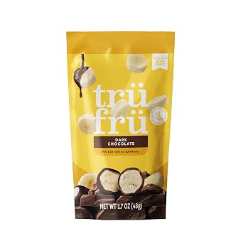 Tru Fru Freeze Dried Bananas in Dark Chocolate, 1.7 Ounce Bag