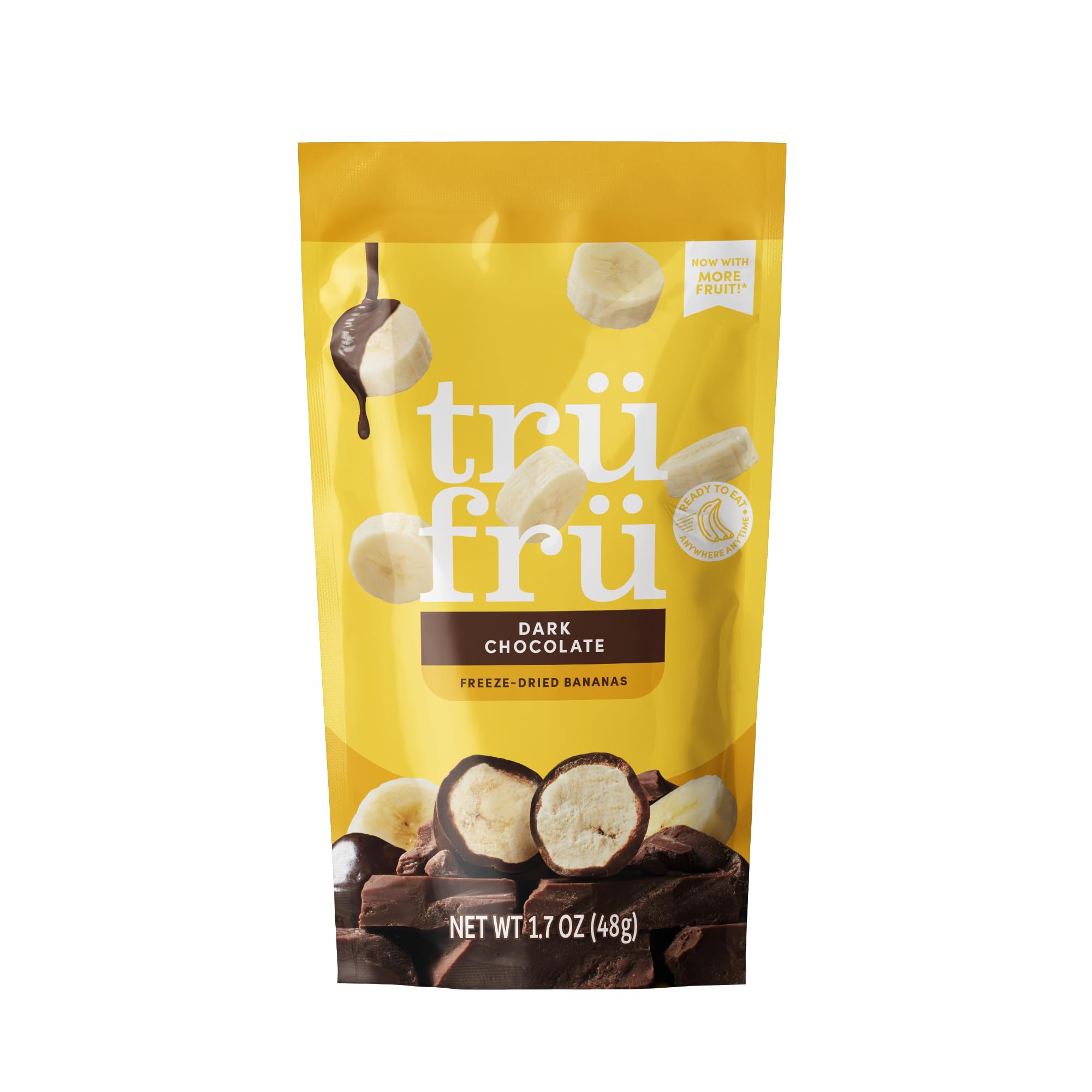 Tru Fru Freeze Dried Bananas in Dark Chocolate, 1.7 Ounce Bag