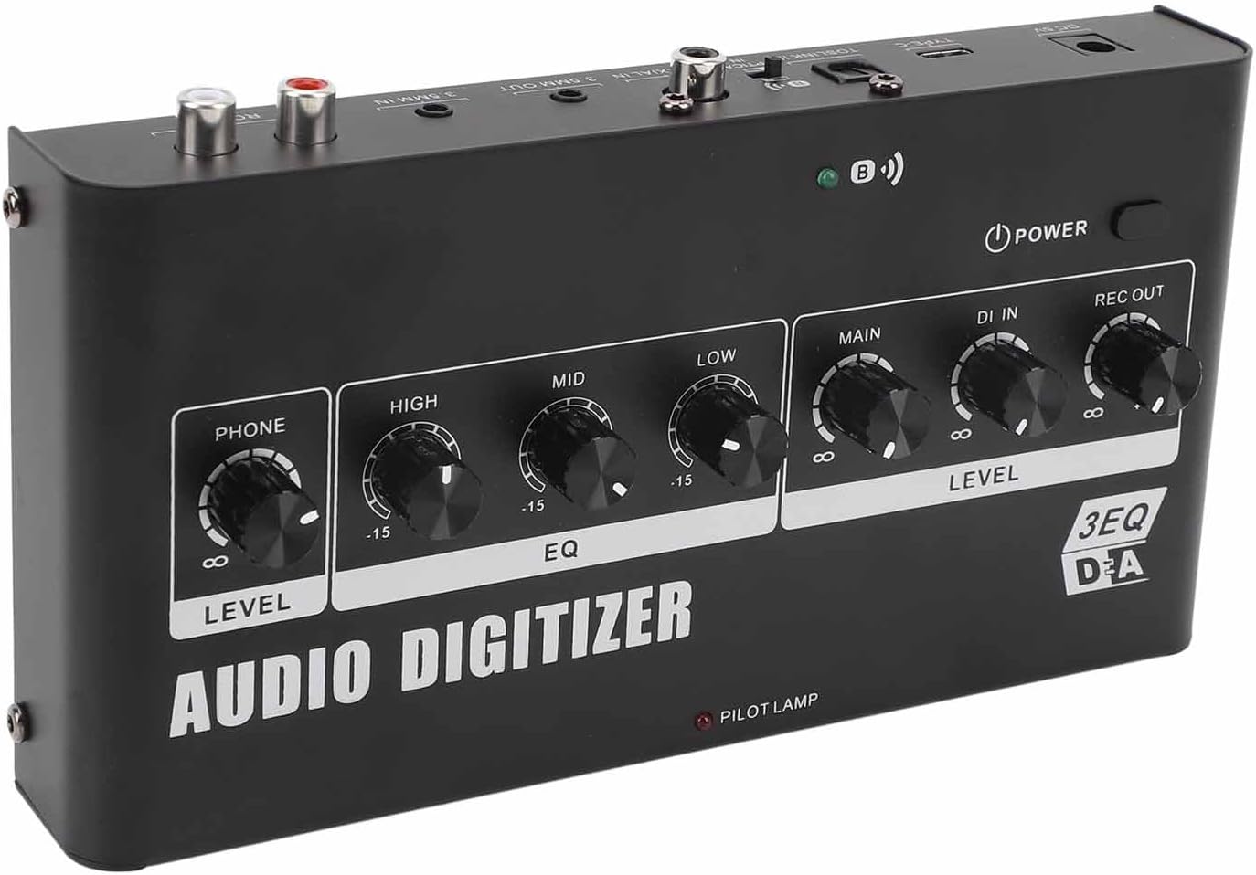 Digital to Analog Audio Converter, Digital to Analog Audio Converter Optical Coaxial to 3.5mm Jack with Type C Interface 100‑240V (US Plug