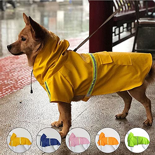 Veste imperméable tendance pour chiens de taille S à 5XL jaune chic