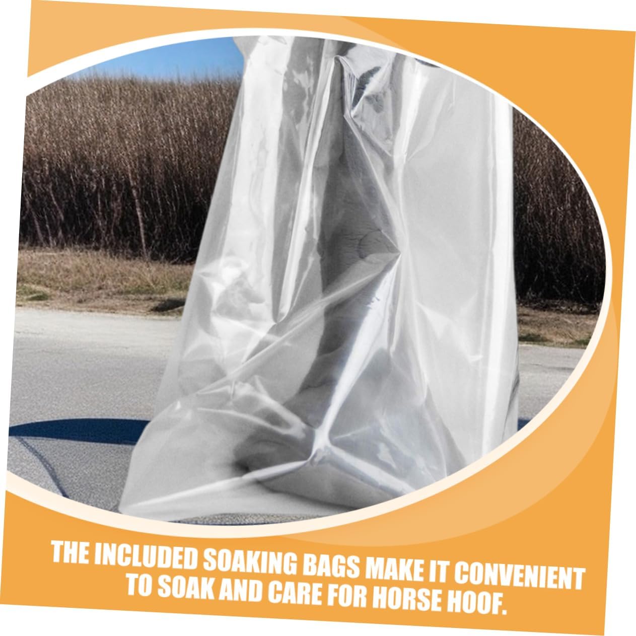 1Set Donkey Hoof Soaker Bag Horse Hoof Caring Tool Durable Material Easy to Use Hoof Soaking Bags for Laminitis Treatment and Care