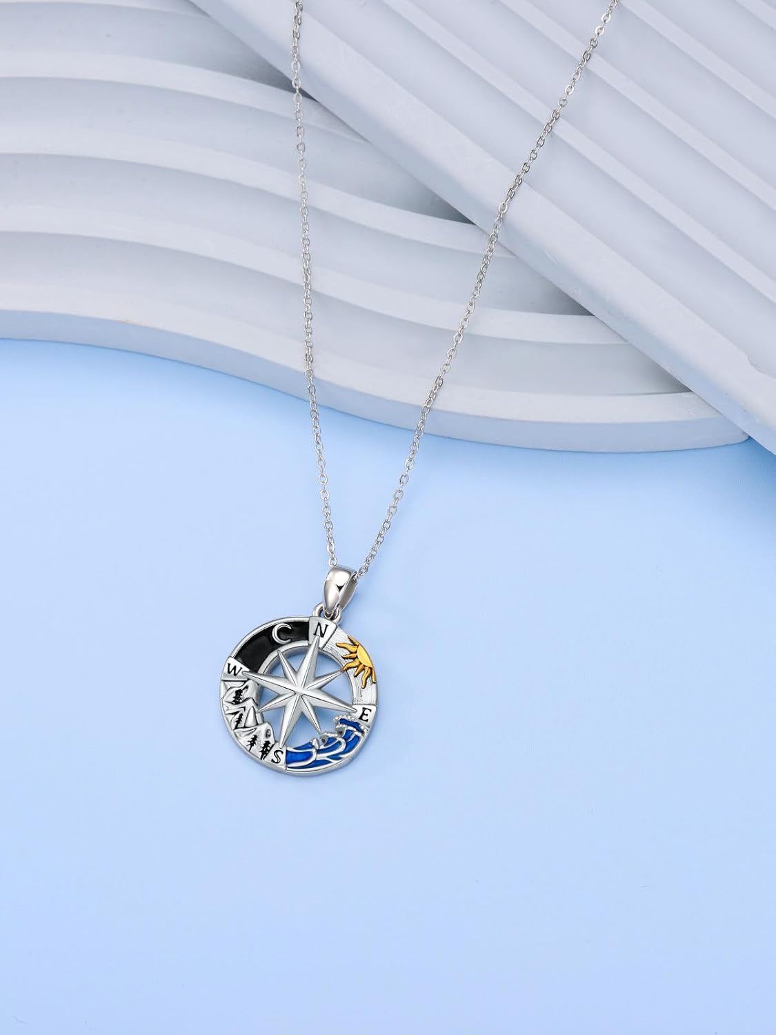 Graduation Gifts for Women Sterling Silver Owl/Compass Graduation Necklace College High School Graduation Jewelry Class of 2024 Inspirational Necklace Christmas Graduation Jewelry for Her - Image 4