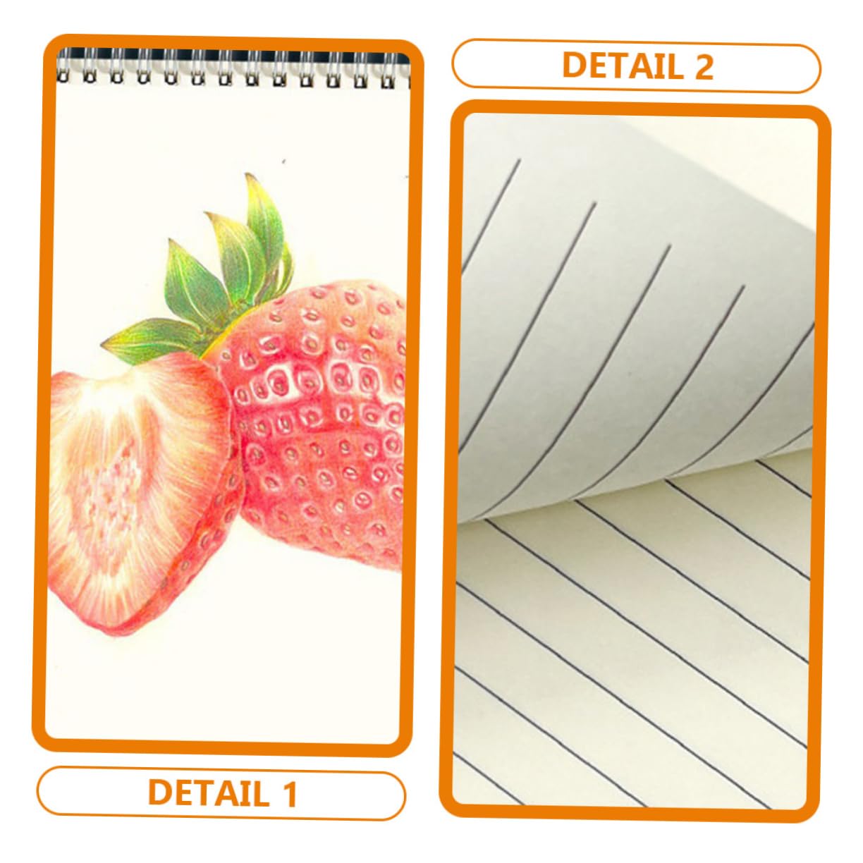 4 Stück-pack Spiralnotizbücher aus Papier, Kaffeefarben, Schlicht