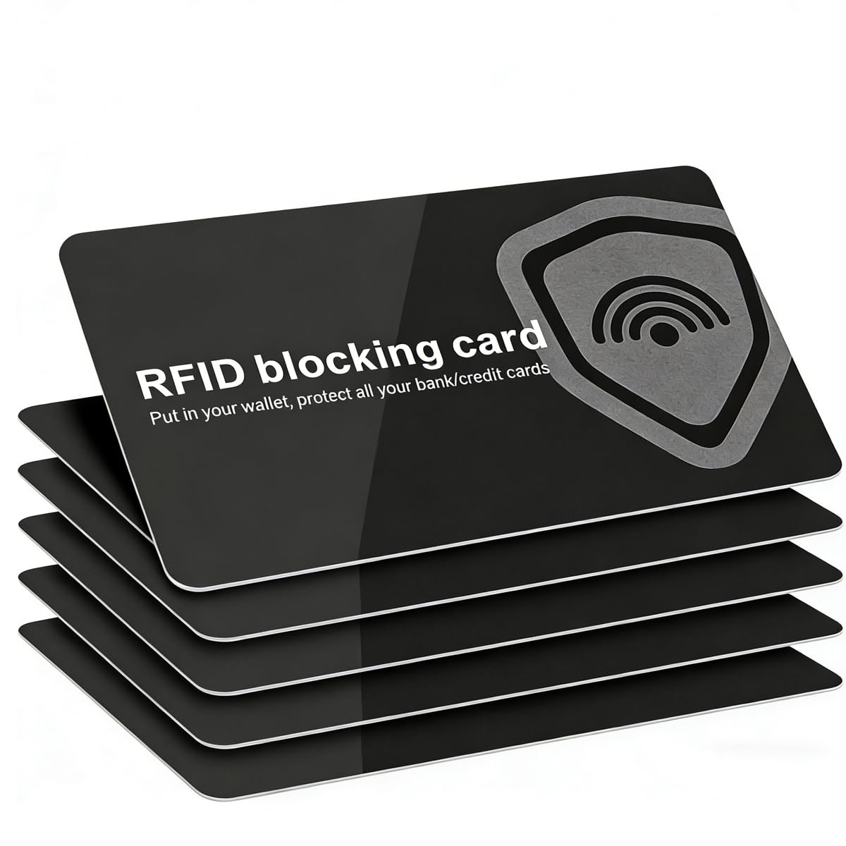 MINDRFID 6 Pack RFID Blocking Card, NFC Contactless Credit Card Protector Safe Wallet Shield Bank Card Blocker
