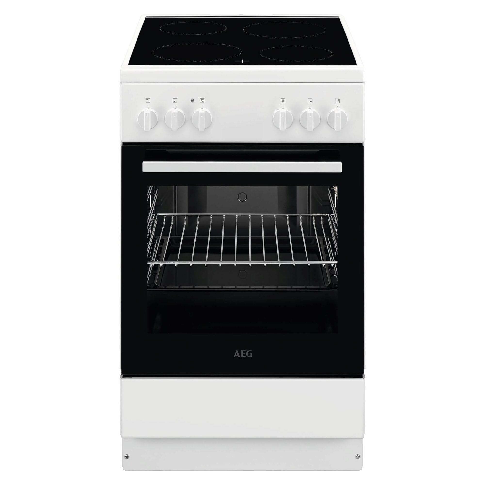 AEG Standherd 50cm Glaskeramik-Kochfeld Weiß CCB50090BW
