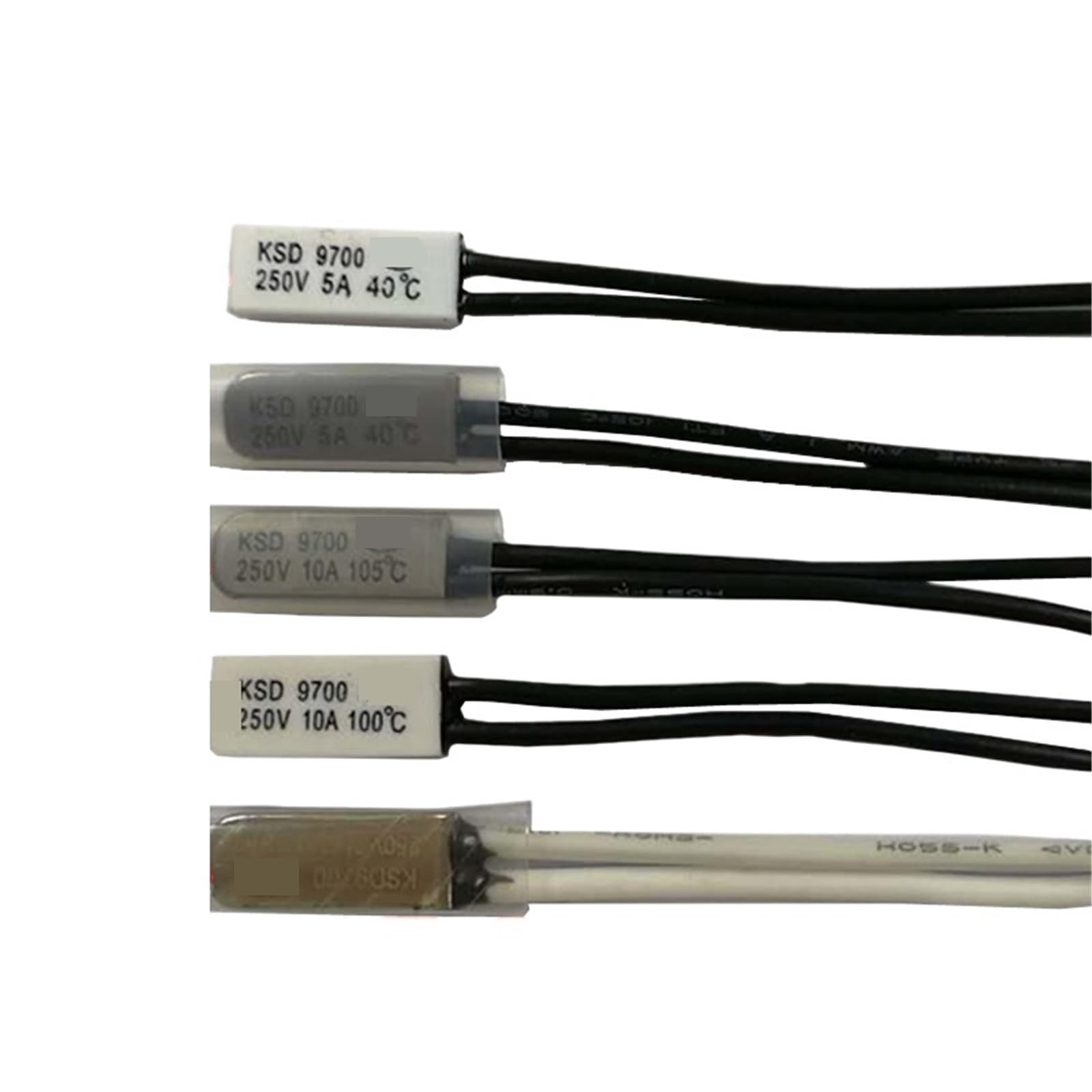 50PCS KSD9700 Thermostat 40 45 degree 5A/10A/16A 250V Temperatures Thermal Control Switch(65 degree,10A-Metal-NC)