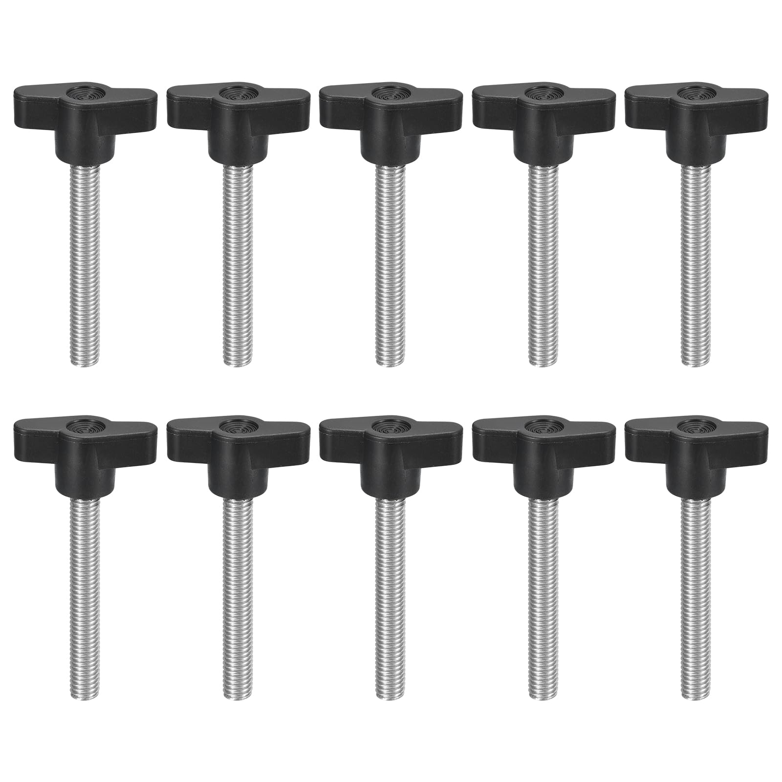 QUARKZMAN 10Pcs Tornillo De Fijación Con Pomelo M8 X 55mm Métrico 304 Acero Inoxidable En Forma De T Pomelos Para Mano Rápida Remoción Reemplazo De Pomelo Para Apretar Manual