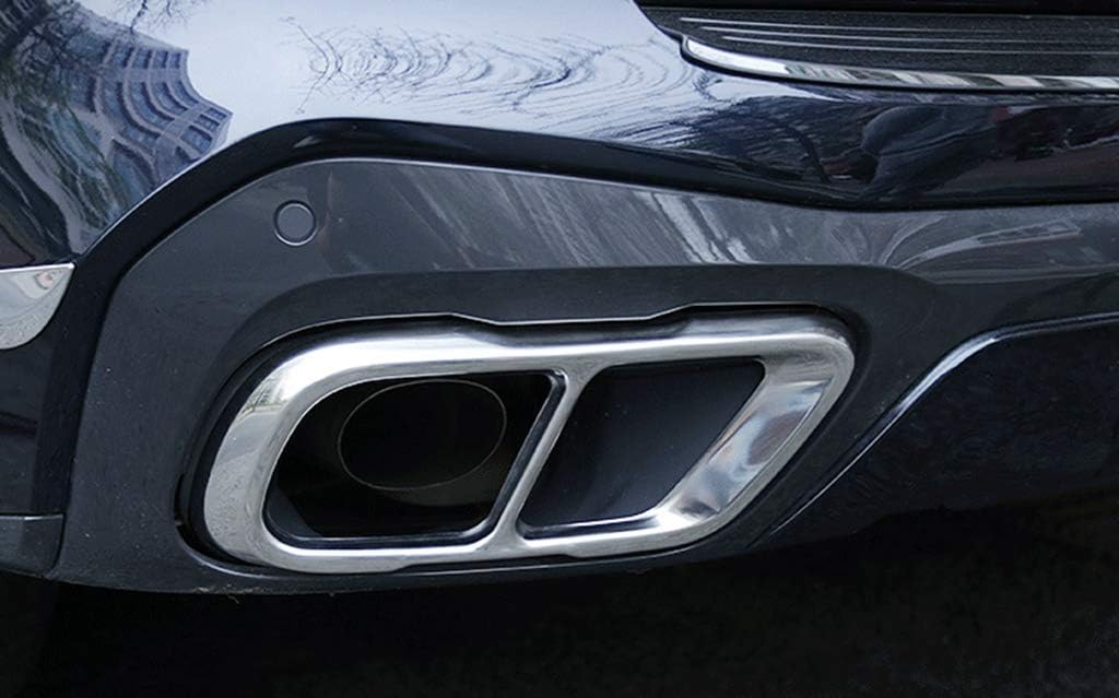 New Portective Rear Muffler Covers Compatible with BMW X5 G05 2019-2020 (Silver)