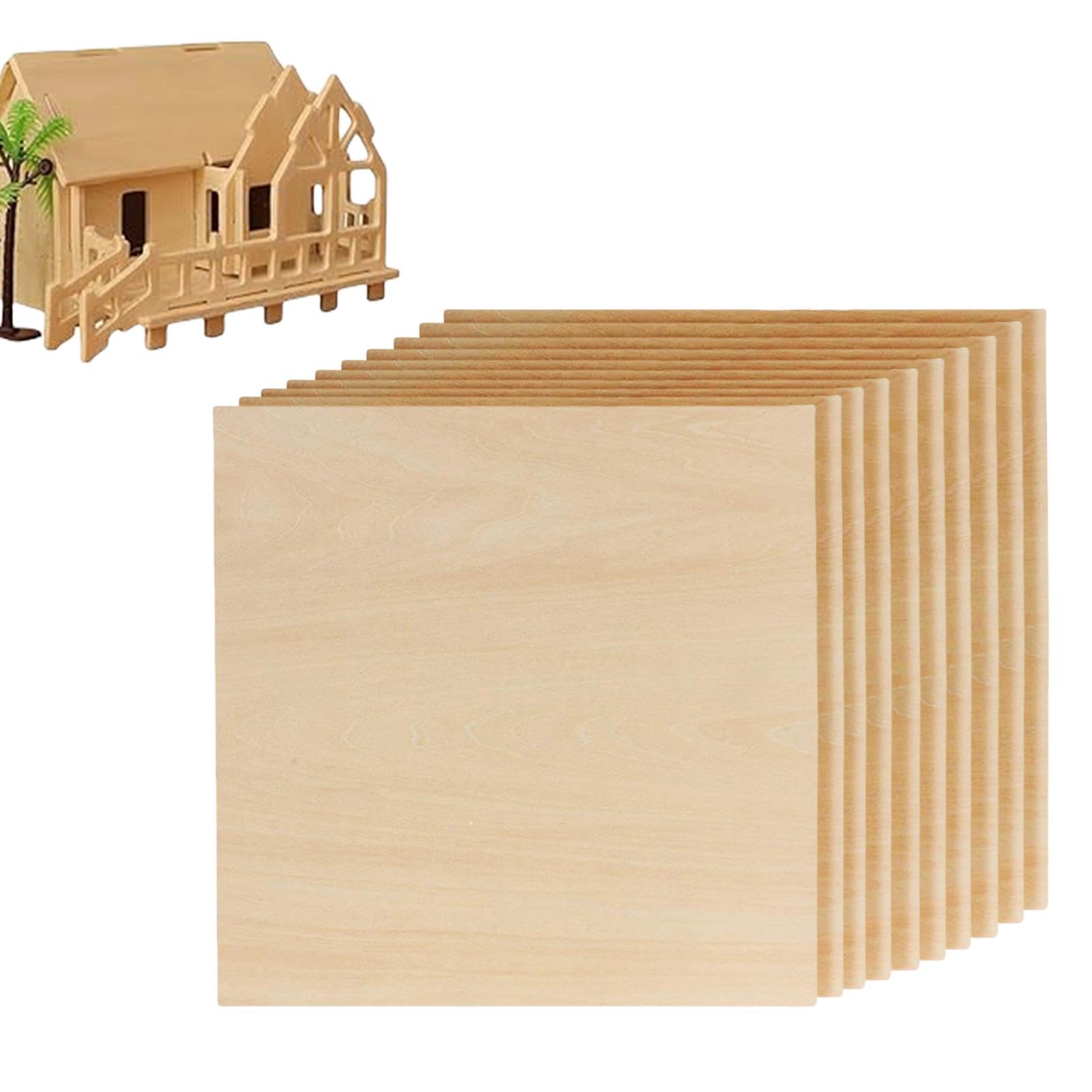 Feuilles de bois artisanales et plaques de contreplaqué pour modélisme et ornements