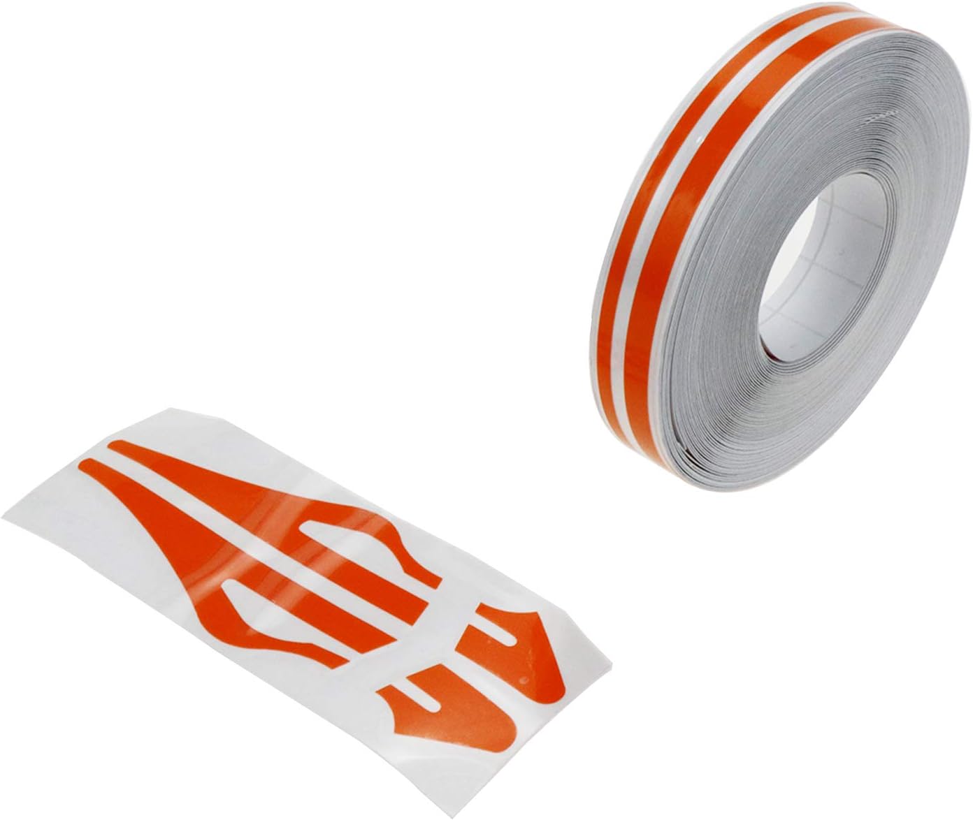 Modengzhe Orange Pinstripe Tape Decal, DIY Vinyl Stripe