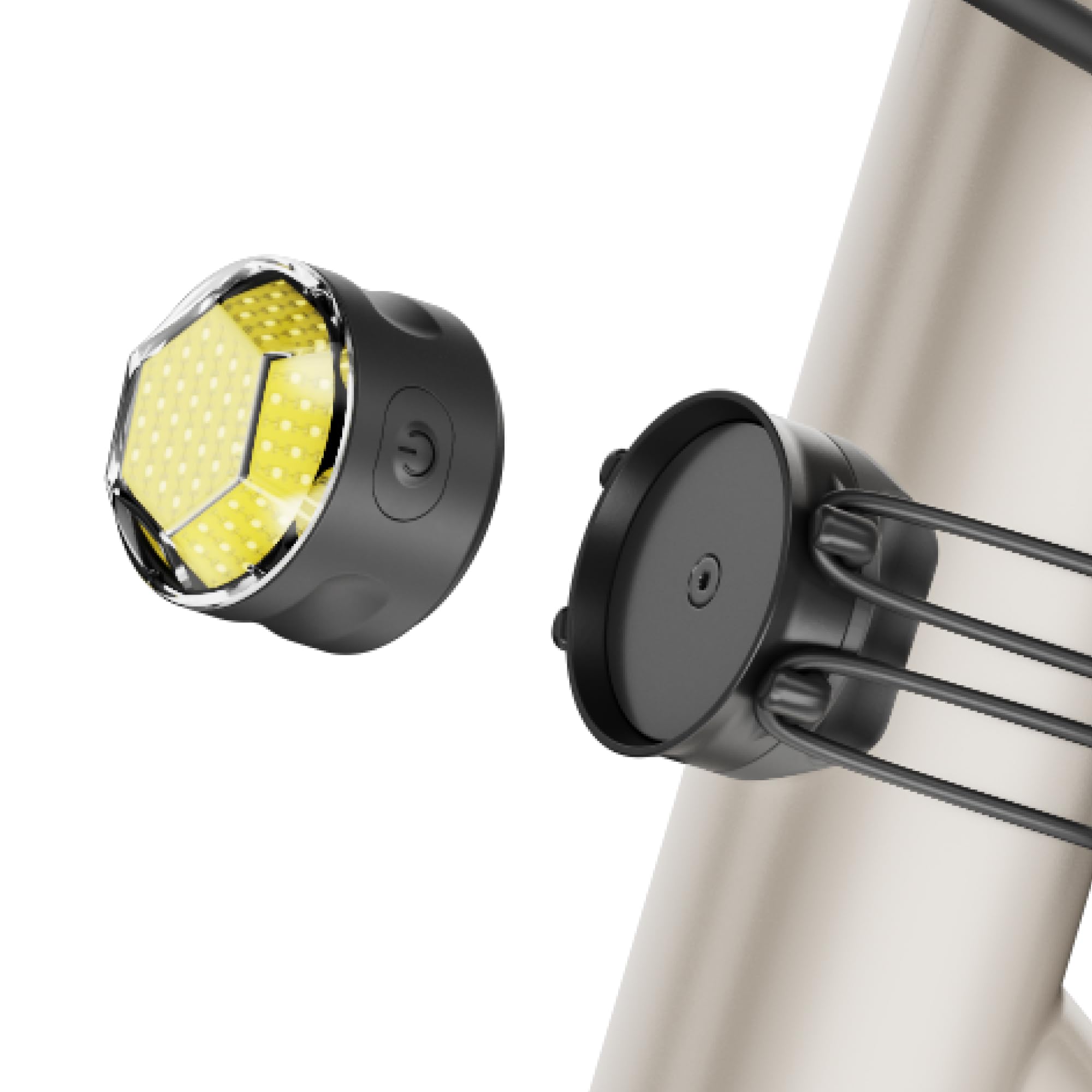 SHAPEHEART Light_Mini_White Luce della bicicletta Anteriore Adulto Unisex, Nero, Singolo