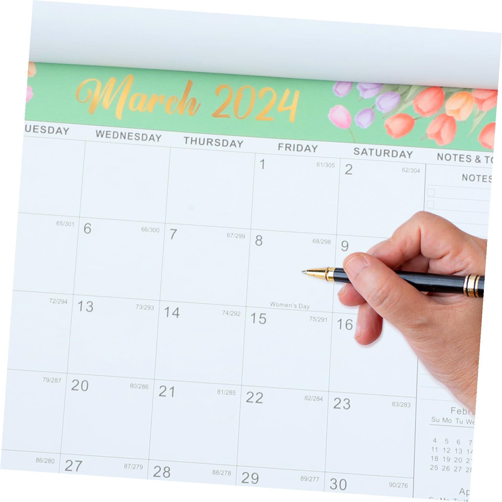 Calendario de Pared Colgante Transparente con Diseño Calendario Mensual para Planificación y Oficina Espacio para Escribir Objetivos y Eventos Práctico y Decorativo