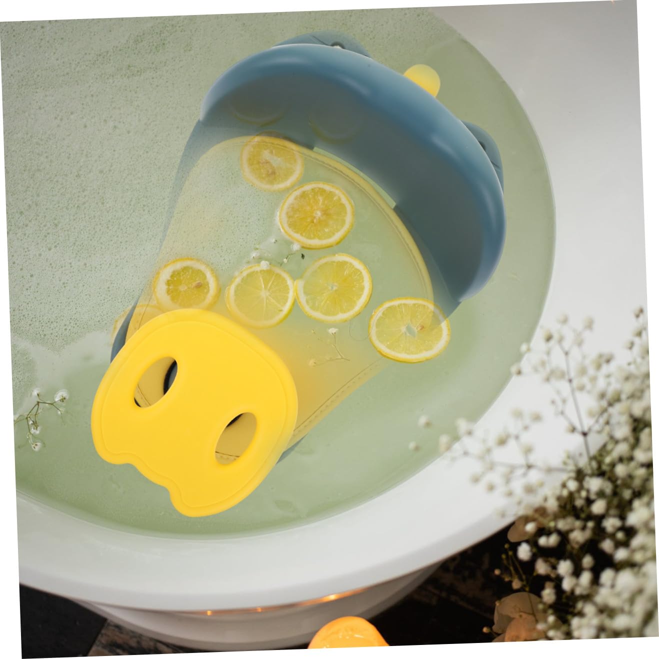 Asiento de Baño Antideslizante con Respaldo para Recién Nacido Soporte y Cómodo Material Duradero y Fácil de Usar Ducha y Bañera Color Azul Marino con Base para