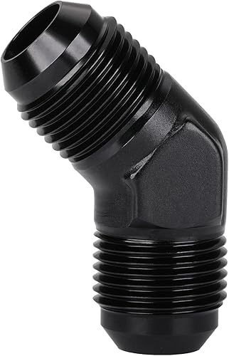 Miniatura 128 de Adaptador de unión reductor de llamarada macho 4AN macho a 3AN de aluminio negro