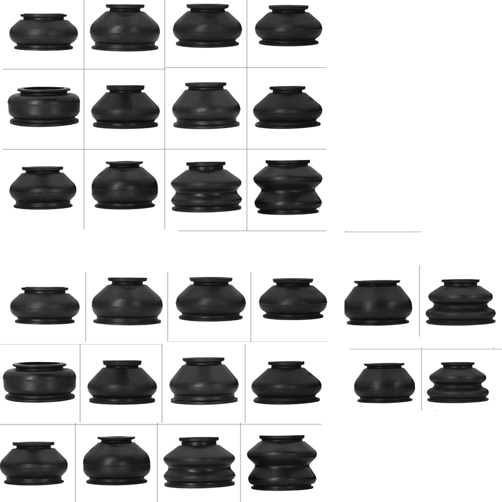 ZYWUOY 14-teiliges Auto Staubmanschetten Set - Universelle Kugelgelenk Abdeckungen Für Spurstangen