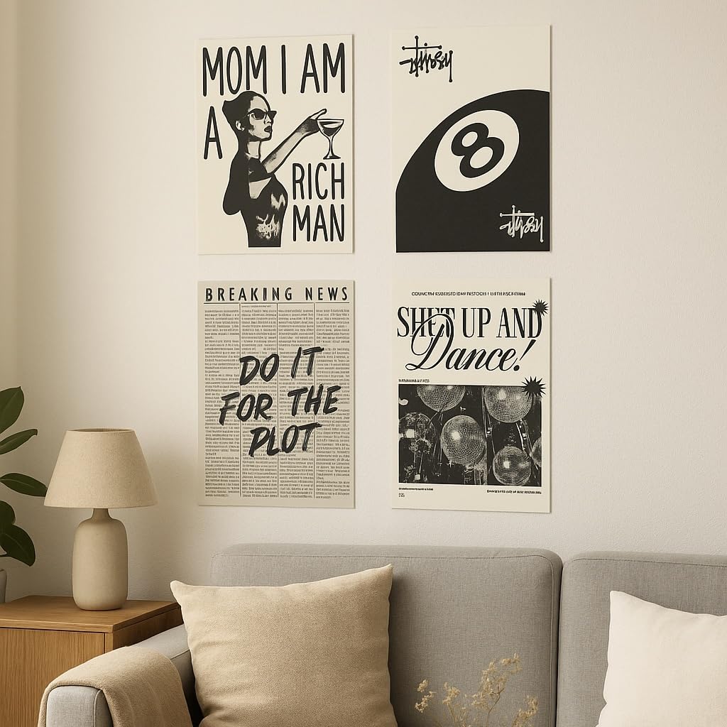 Yellow Town India: Kitchen Dancing Art Prints - Set of 4 -8