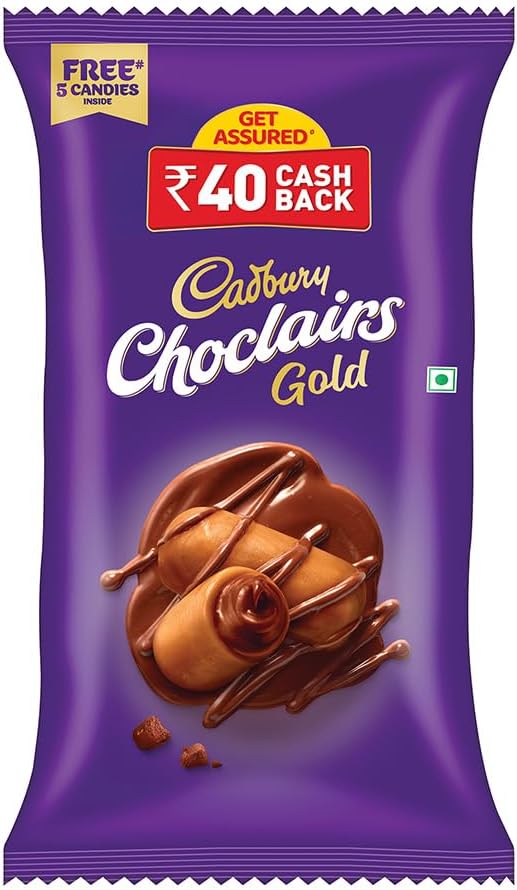 Cadbury Choclairs Gold Candy, 588 g (105 Candies)
