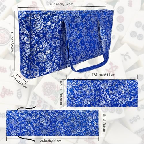 Bolsas Mahjong Vacías con Soporte para Tapete Azul miniatura 7