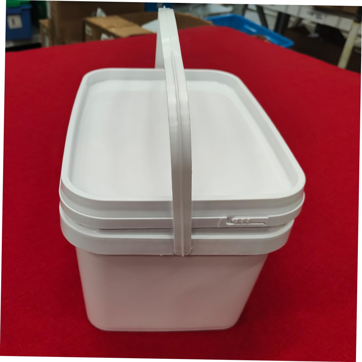 Homoyoyo Secchio per Vernice Bianco da 10l in Pp Leggero con Manico e Coperchio, Facile da Trasportare per Uso Domestico e Professionale