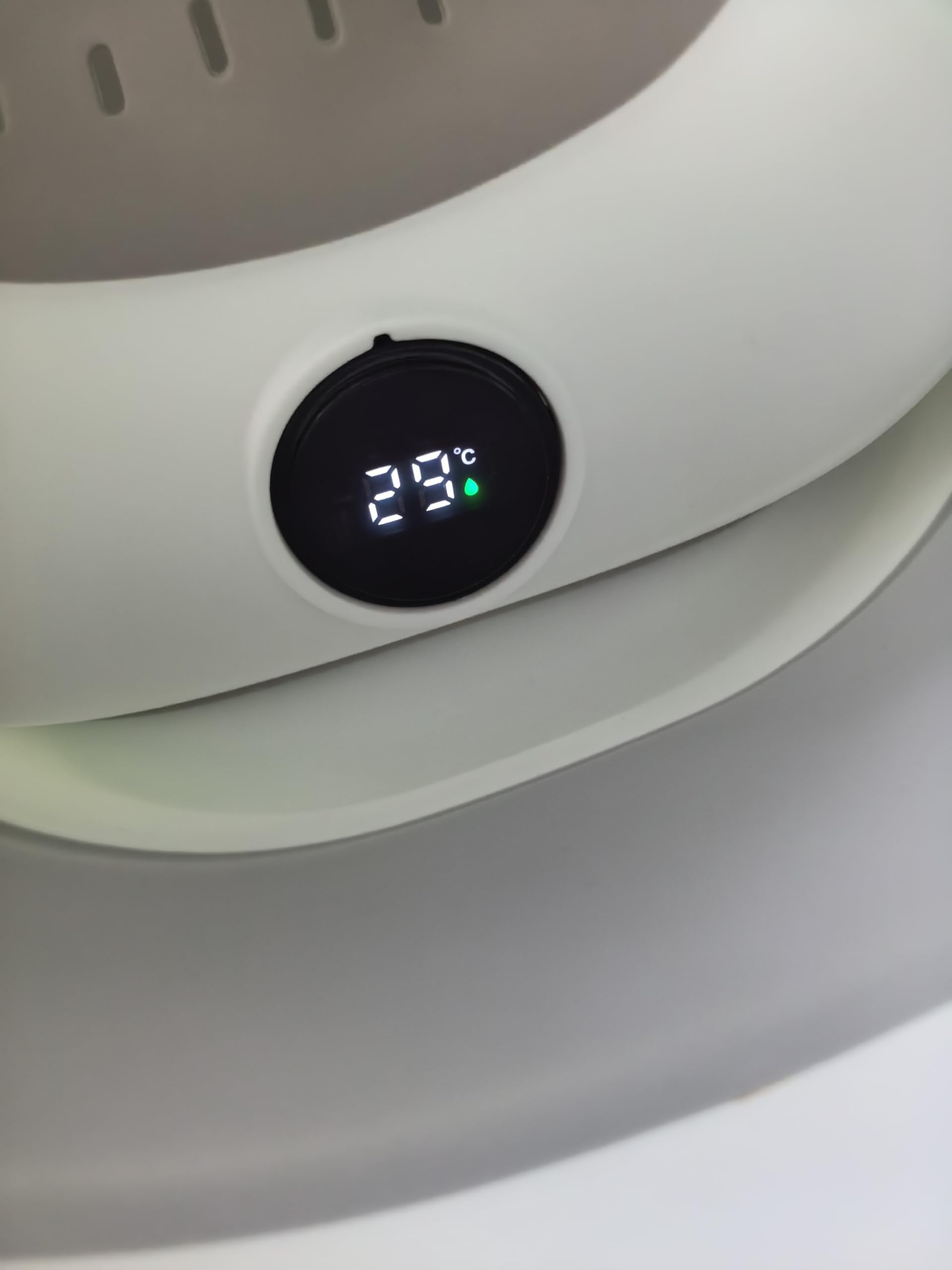 Bañera plegable para bebé con termómetro impermeable integrado, marco reforzado estable sin tambaleo, drenaje rápido, soporte de base aislante, bañera redonda ergonómica para bebé