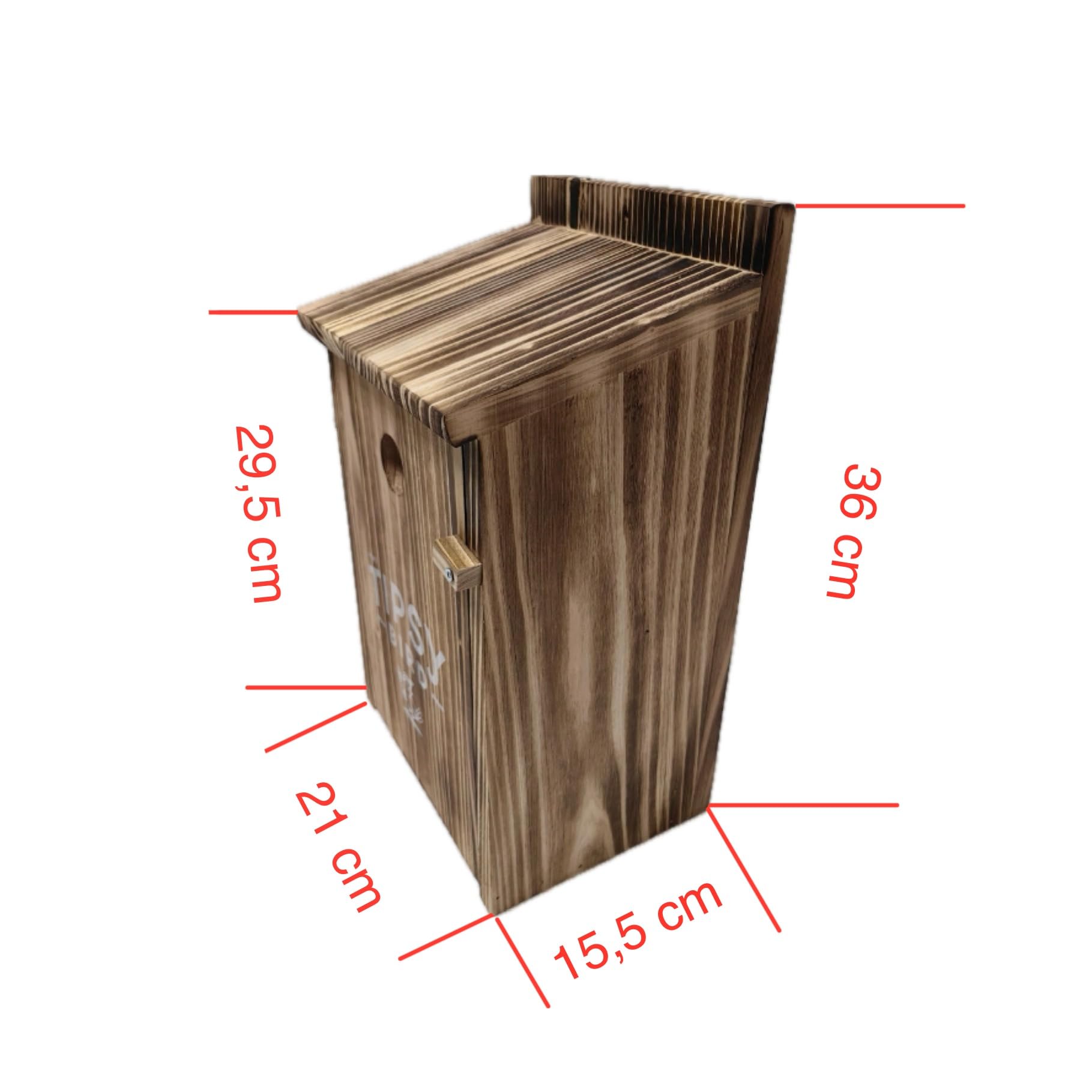Casetta per uccelli fiammata – Decorazione da giardino nascosta – Scatola per cinguettio in legno con scomparto segreto per bottiglia, divertente idea regalo per uomini, feste in giardino e