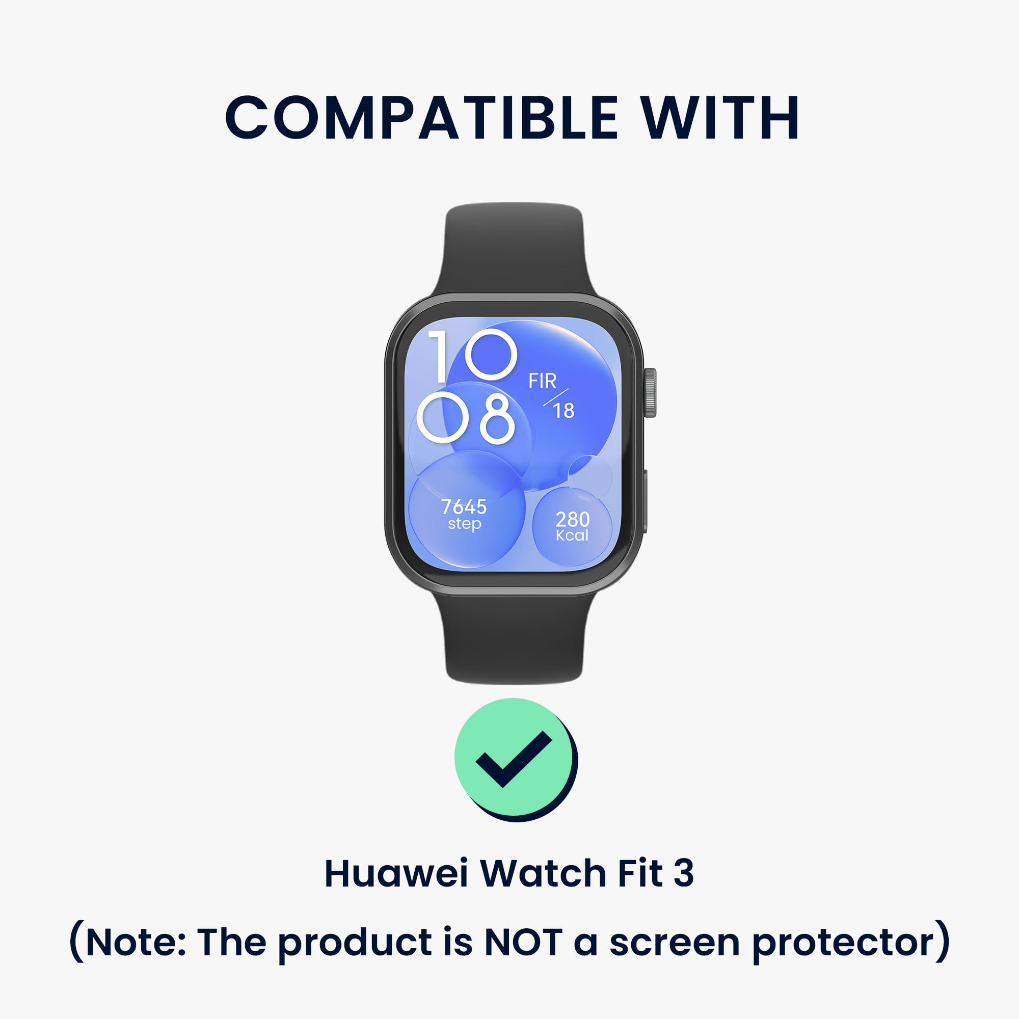 kwmobile Brokatowa osłona ramki kompatybilna z Huawei Watch Fit 3 ramka ochronna (zestaw 2 szt.) – srebrny/różowe złoto