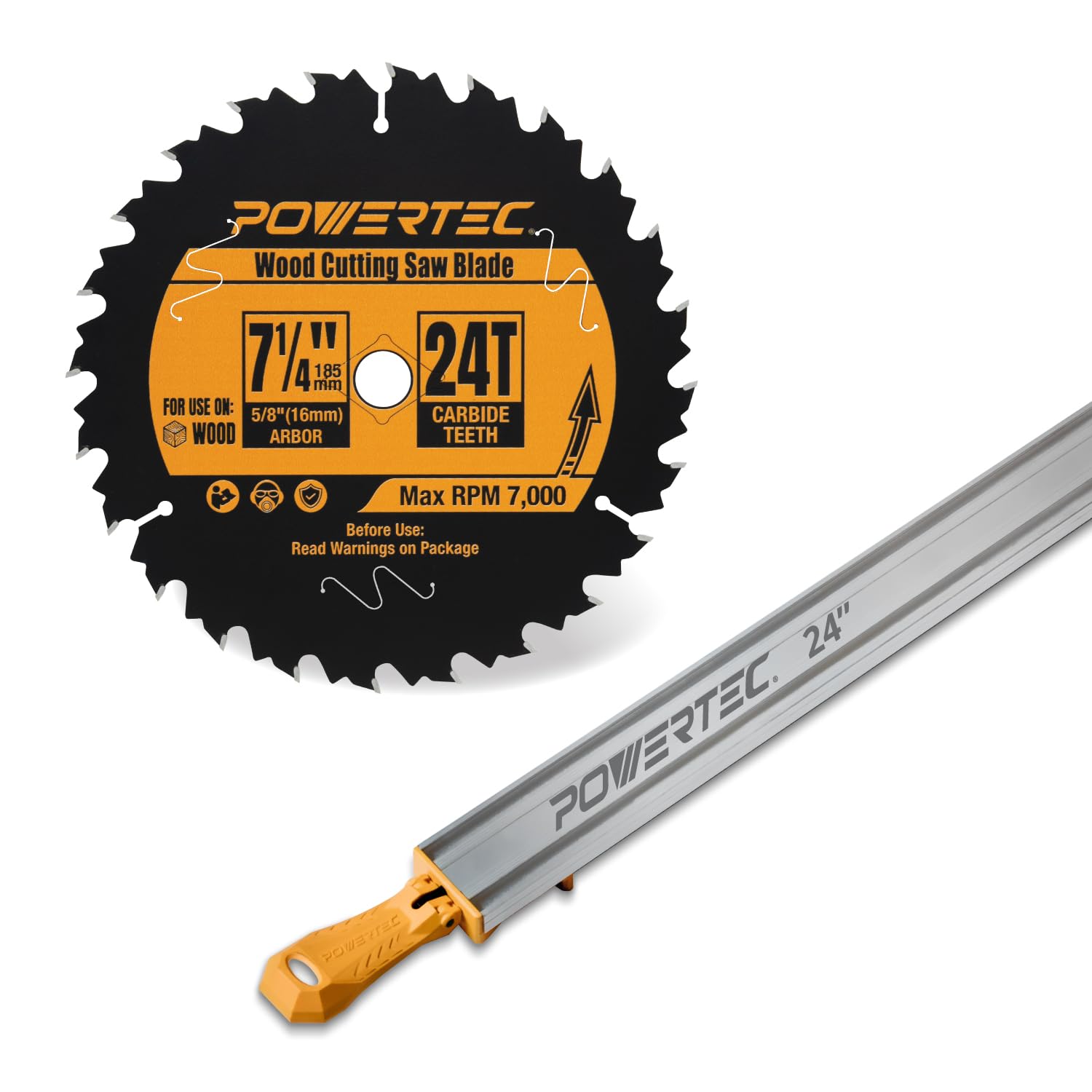 Amazon.co.jp: POWERTEC 72279 丸鋸ガイド&ブレードキット、24インチ