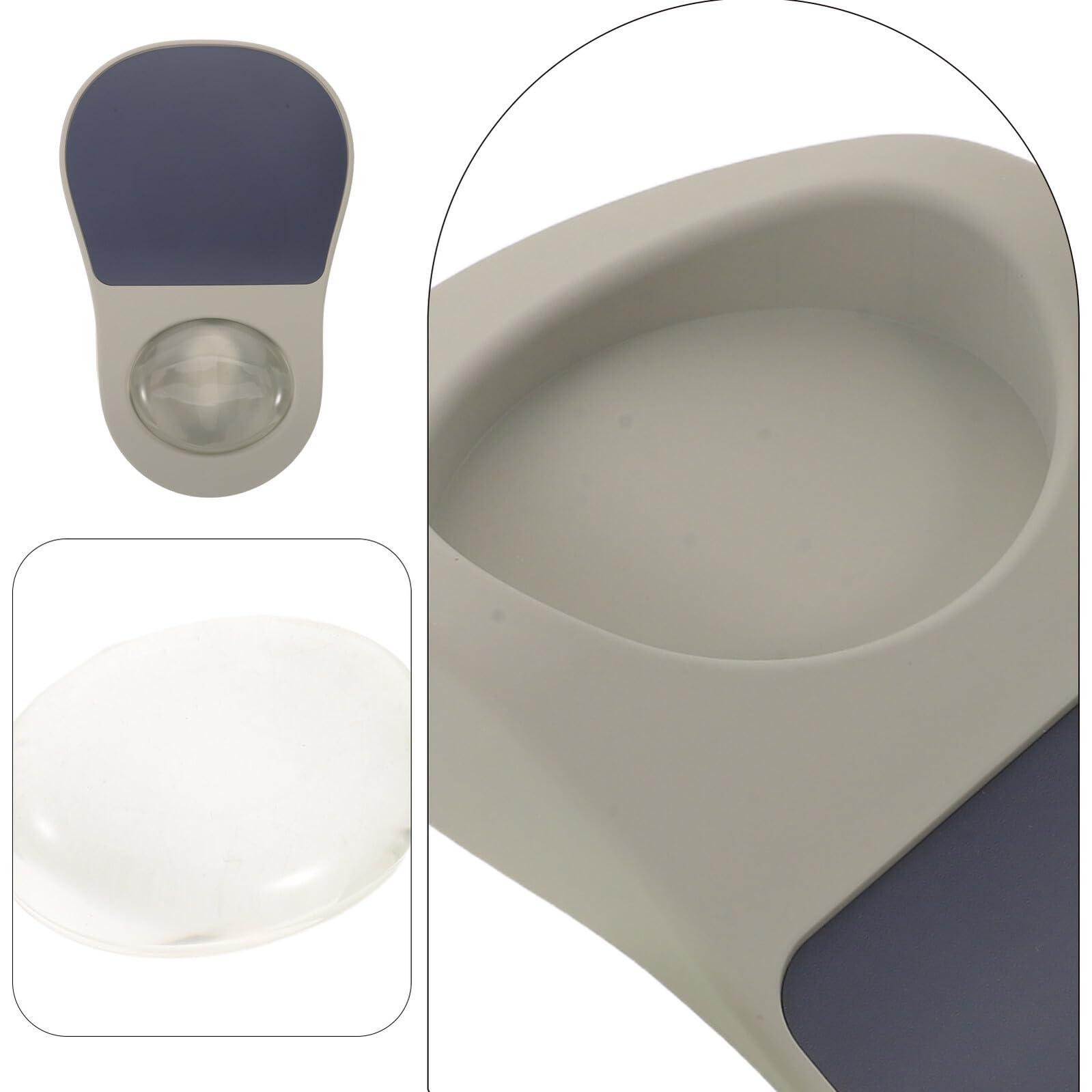 Zerodeko Poggiapolsi per Mouse in Silicone con Cuscinetto Ergonomico a Forma di Nuvola, Tappetino per Mouse con Supporto Polso Antiscivolo, per Ufficio, Casa e Gaming, Base Stabile per Uso