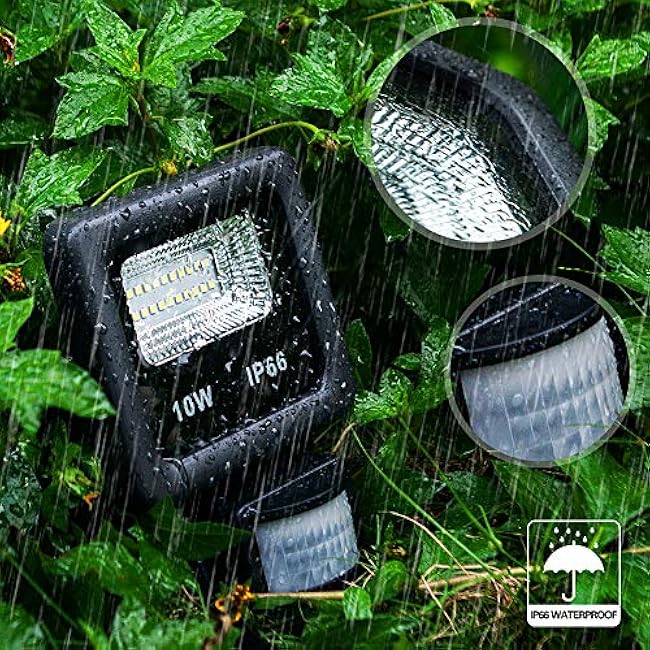 Motion Sensor Flood Light 10W Security Light 6500K Daylight White