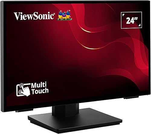 Miniatura 4 de ViewSonic TD2465 Monitor de pantalla táctil IPS de 24 pulgadas 1080p con ergonomía avanzada, entradas HDMI y USB, color negro