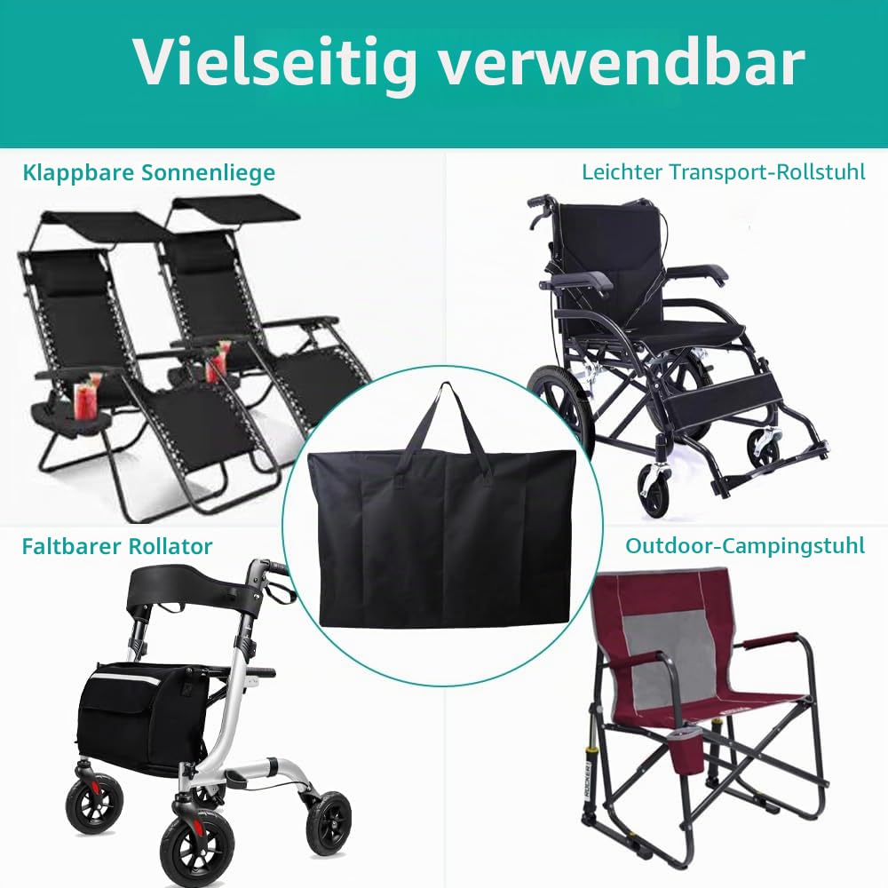 Große Aufbewahrungstasche für Gartenmöbel, 105 x 73 x 28 cm, strapazierfähig, 600D, Abdeckung für Strand, Lounge, Camping, zusammenklappbar, Terrasse