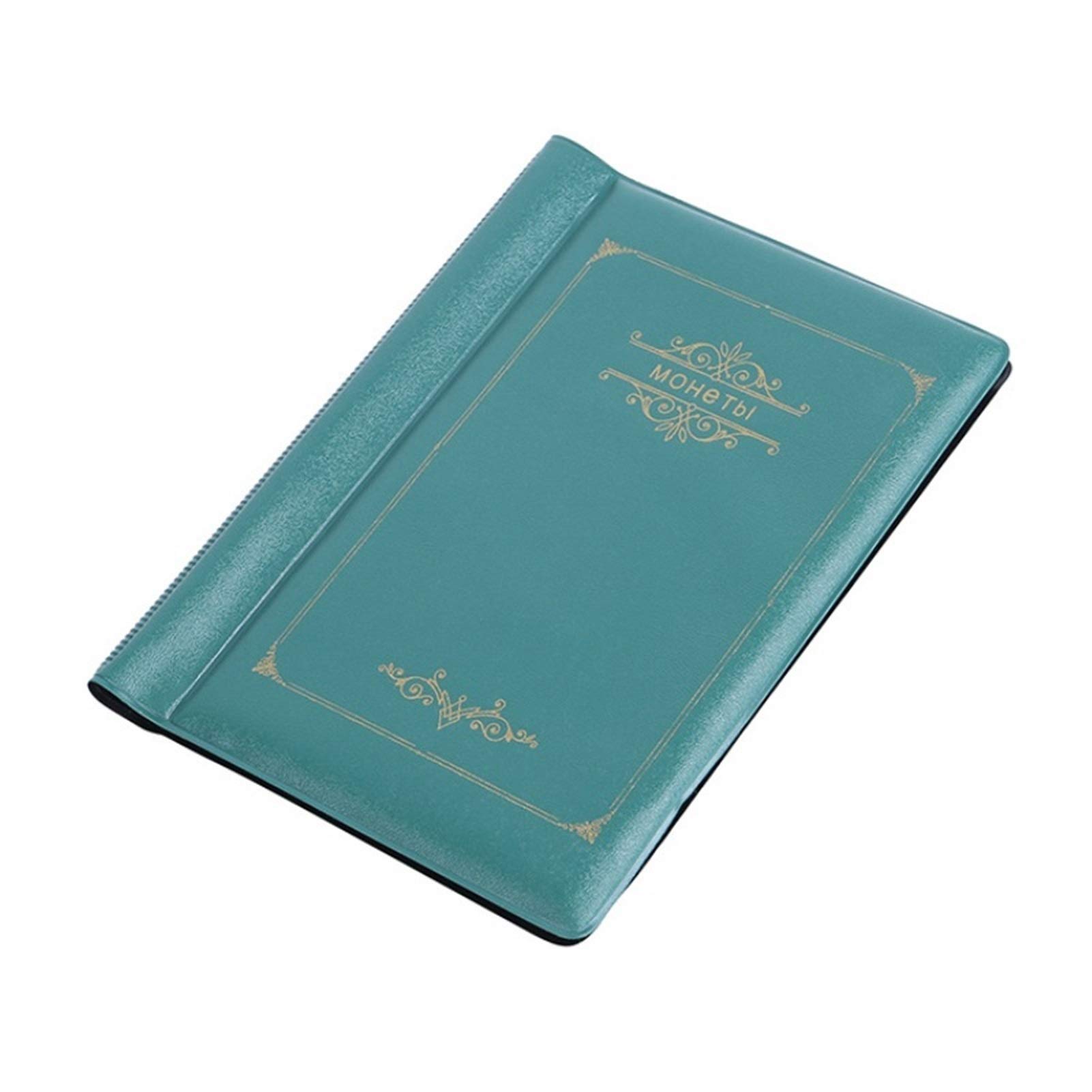 Album portable de stockage pour pièces de monnaie vert de 120 places