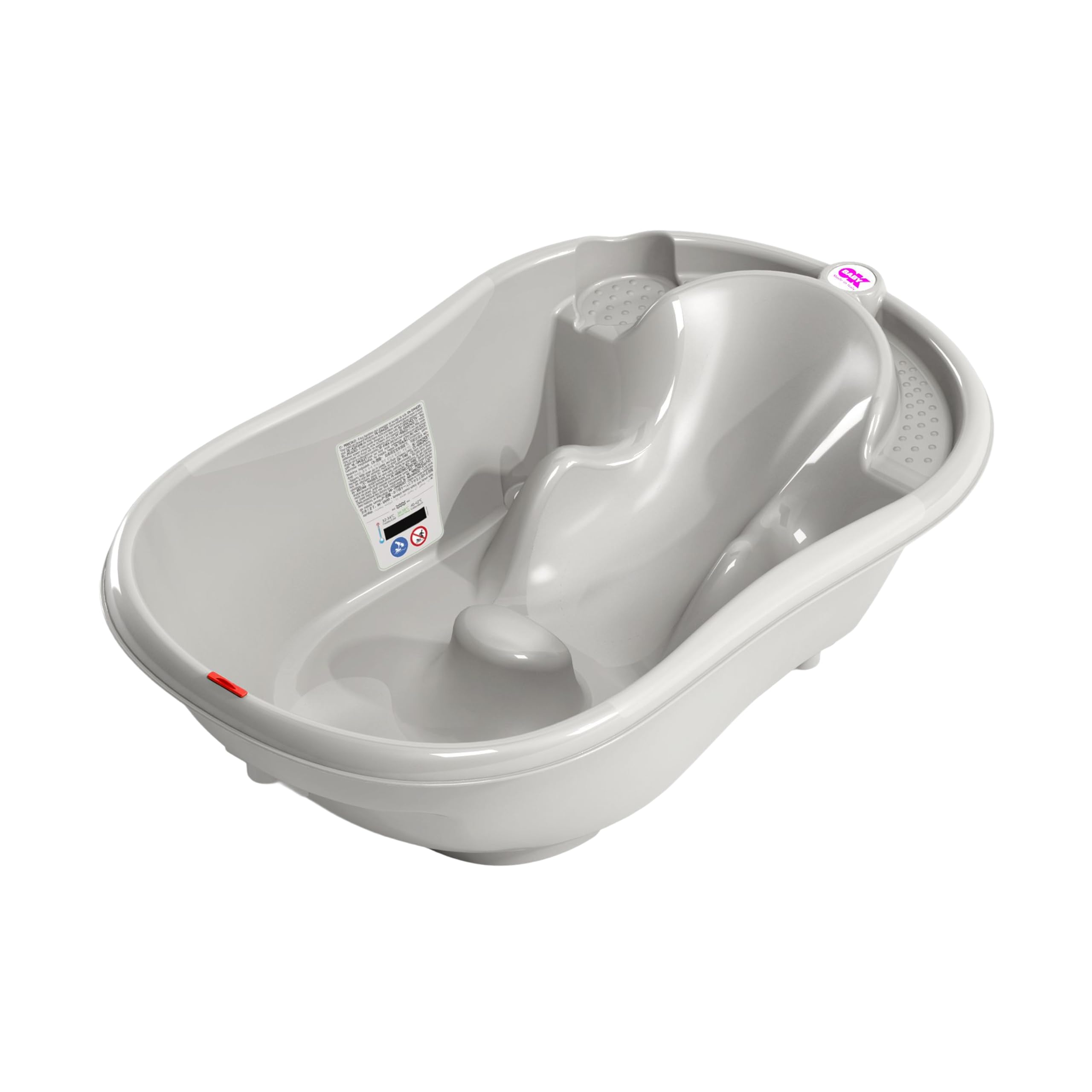 OKBABY Onda - Ergonomic Bath Tub for Baby Bathing 0-12 Months - Grey