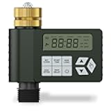 Hose Faucet Timer for Outdoor Garden with Brass Inlet, Ortis Programmable Sprinkler Water Timer with Rain Delay/Manual/Automatic Mode, IP67 Leak-Proof Design for Lawn Yard, 1 Outlet