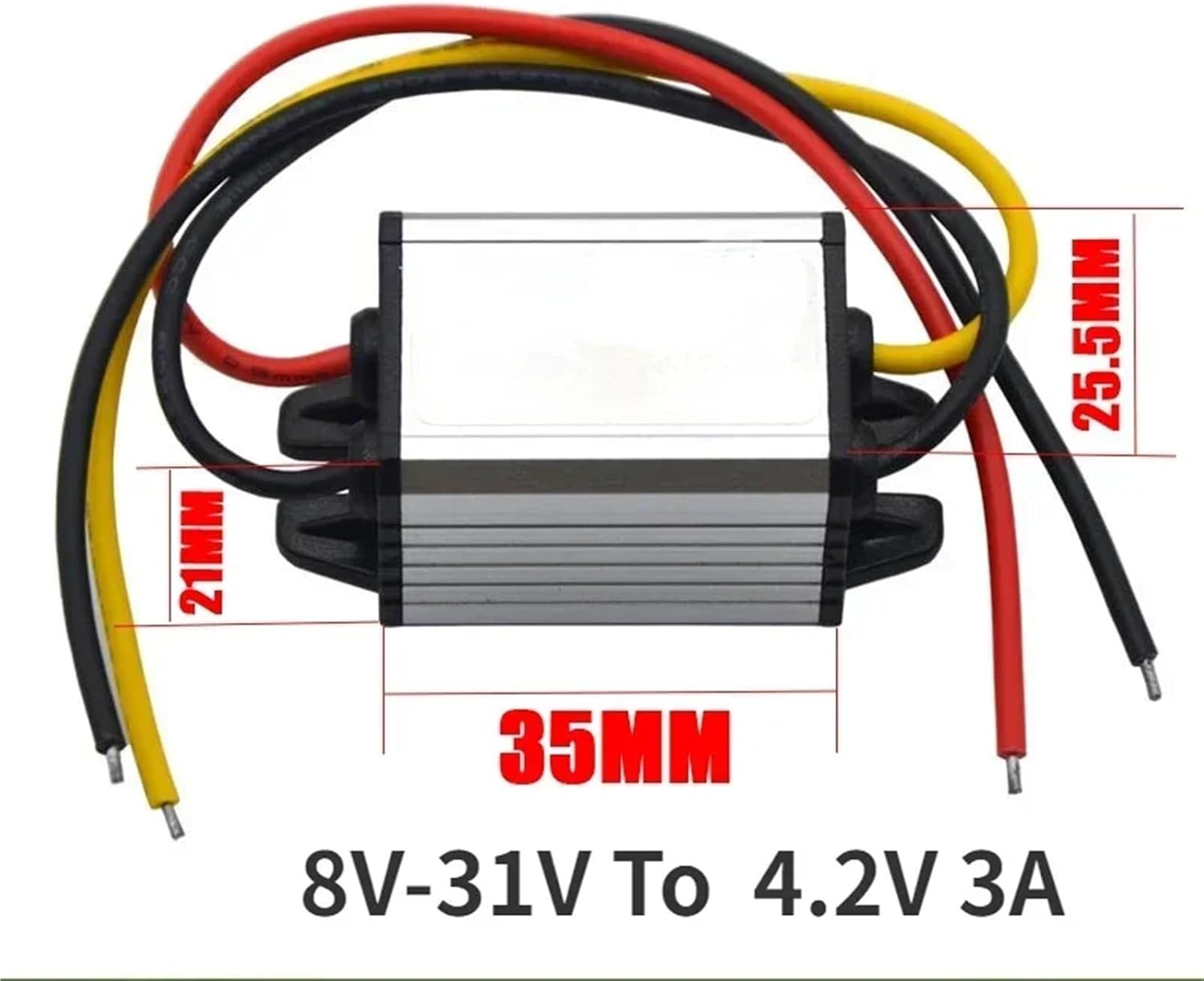 1 Pcs 12V24V to 3V 3.3V 3.7V 4.2V 5V 6V 7.5V 9V 12V Power Supply Voltage Converter Buck Step-Down Module DC to DC Converter for Car(8V-31V to 4.2V 3A)