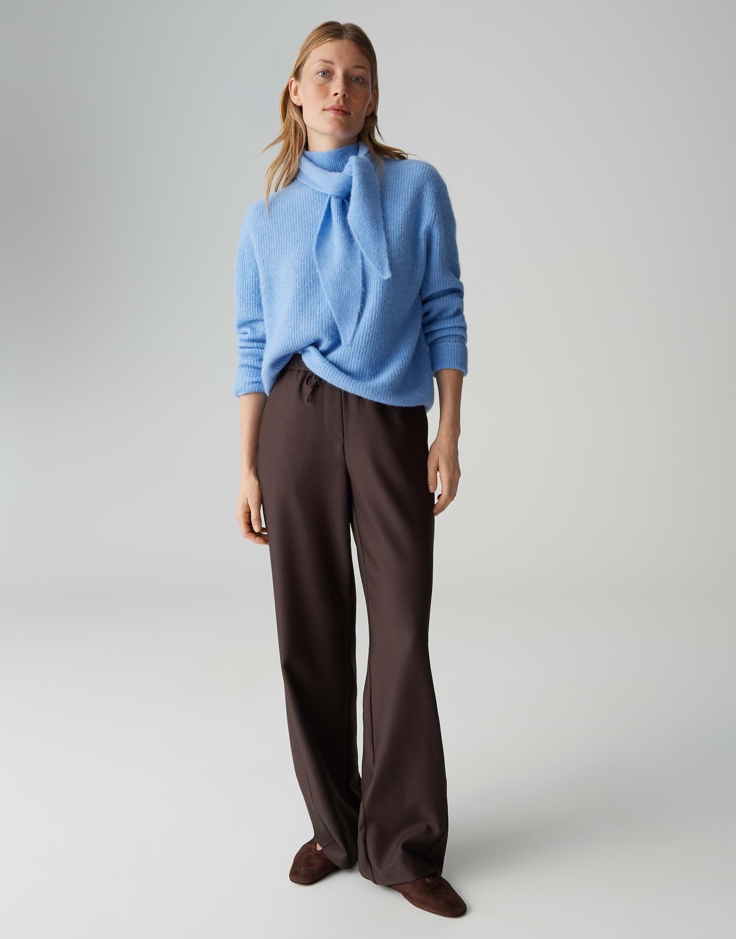 OPUS Damen Pullover | PARF Regular Strickpullover im Alpaka Wollmix