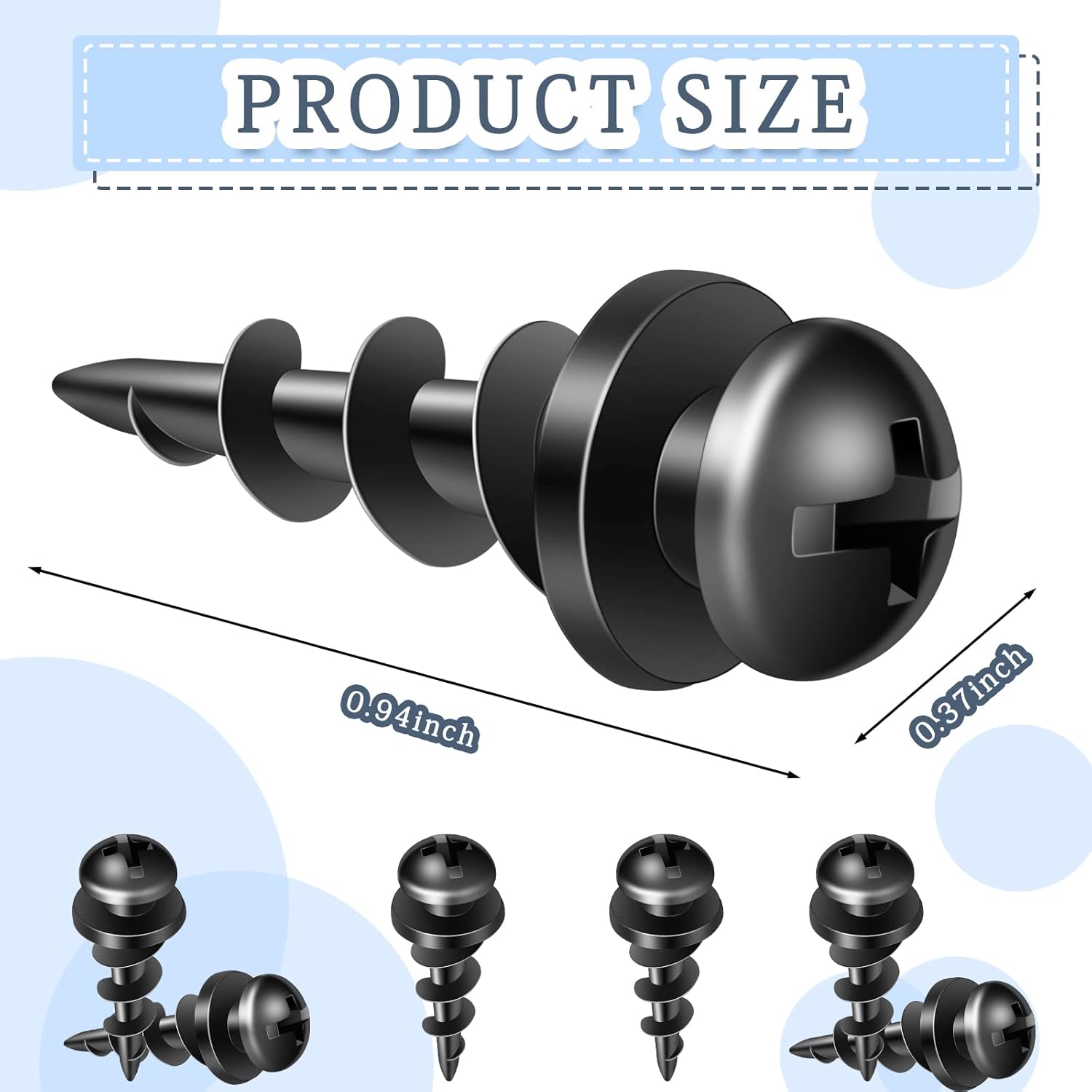 Hotop 50 Pieces Double Headed Picture Hanging Nails Hangers Photo Hanging Hook Hangers Small Head Picture Screws Decorative for Home Office Drywall (Black)
