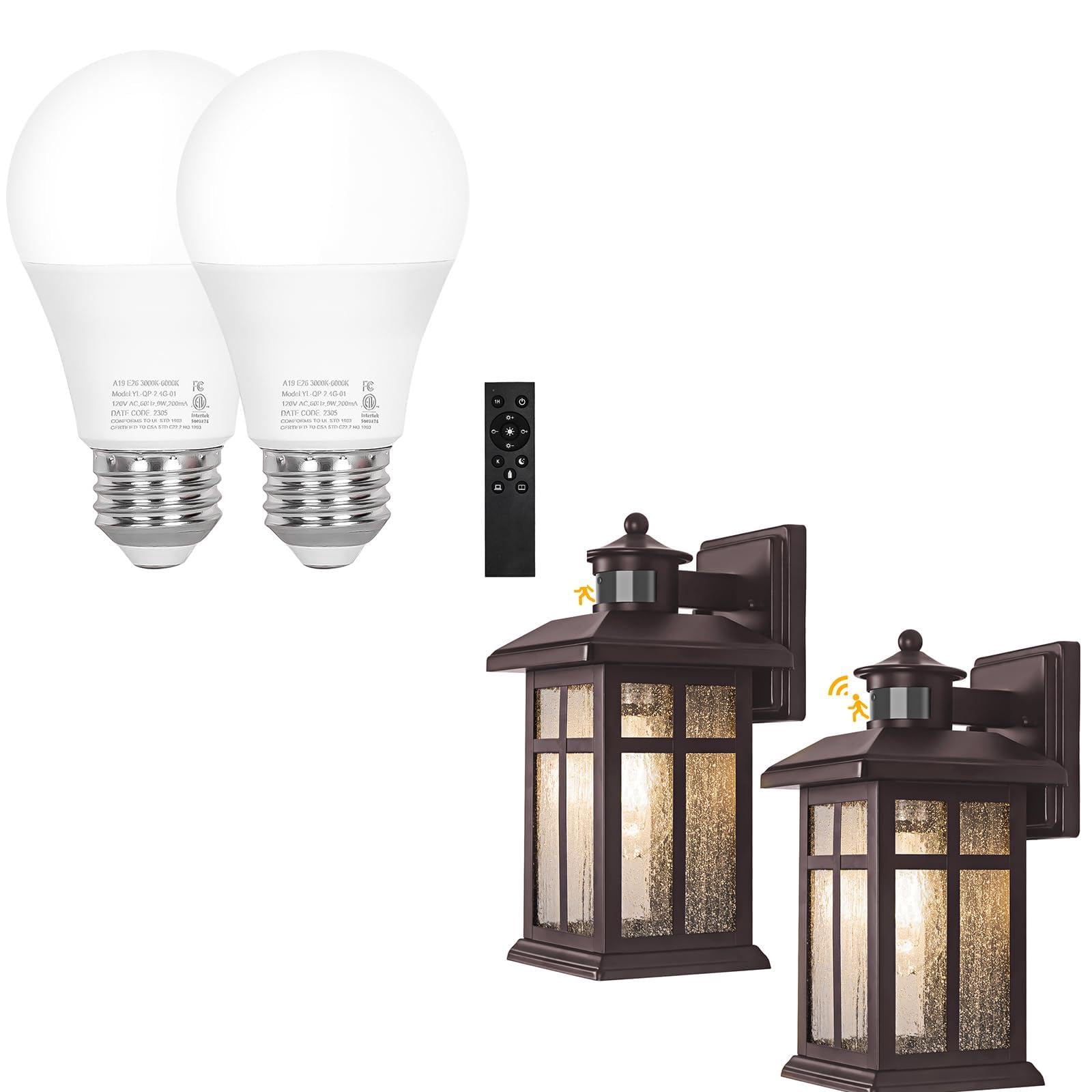 Diagram showing one-click mode switching and brightness adjustment