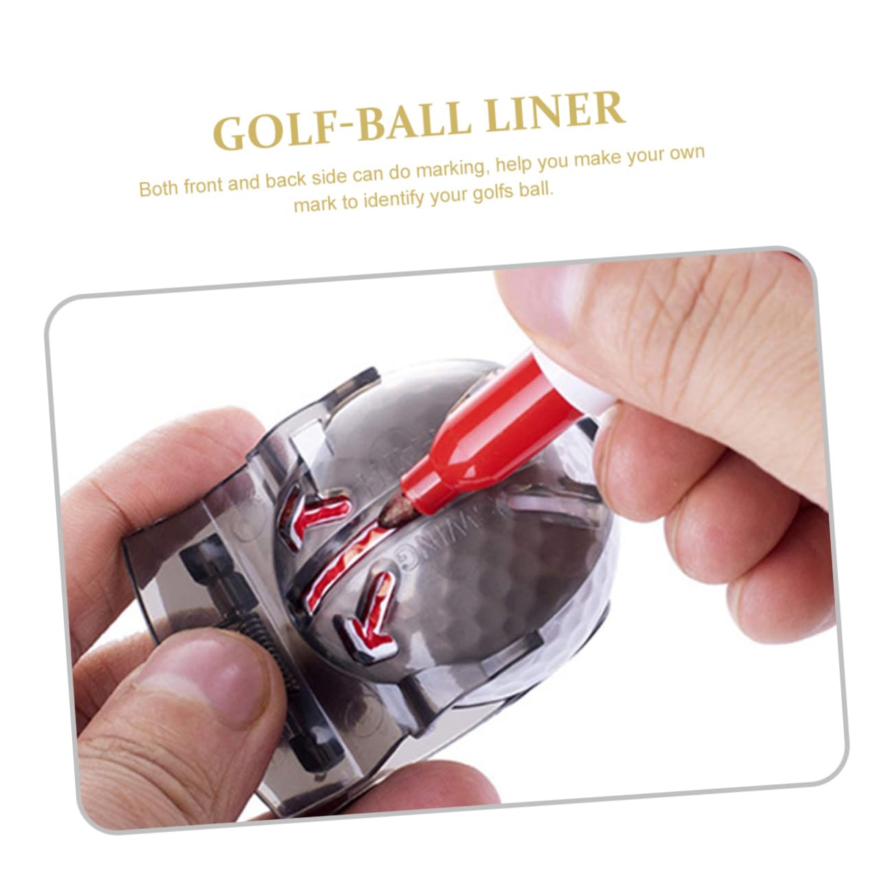Abaodam Zeilenzeichnung Set Strichzeichnungsmarker Linienmarkierung Markierungsgolf Golfmarker Werkzeug Golf Liner Tool Golfball-Marker Golfzubehör Kit Stift malen Zufällige Farbe
