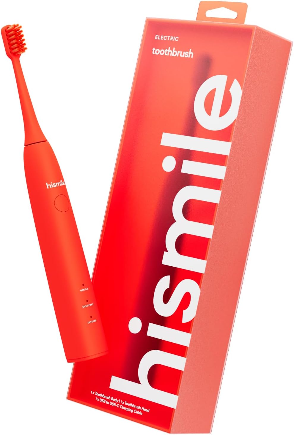 HISMILE Electric Toothbrush, 3 Brushing Modes, Smart Timer, Rechargeable Electric Tooth Brush for Adults and Children, Soft-Tapered Bristles, Mode Memory (Bright Red) HISMILE Electric Toothbrush, 3 Brushing Modes, Smart Timer, Rechargeable Electric Tooth Brush for Adults and Children, Soft-Tapered Bristles, Mode Memory (Bright Red)