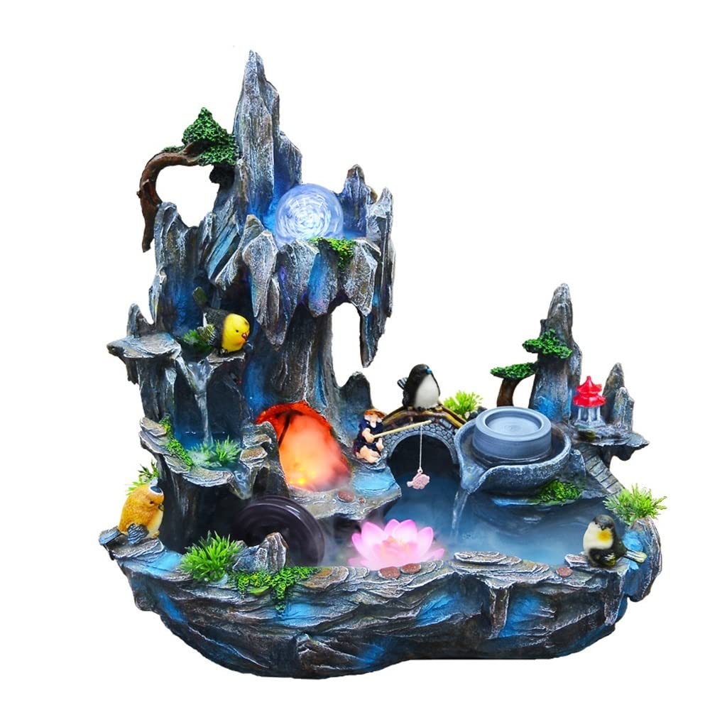 Fontaine de bureau cascade relaxante pour créer un coin zen au salon