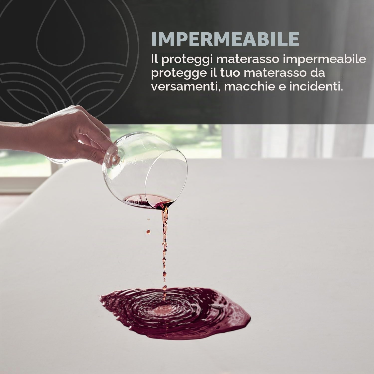 TEMPUR-PEDIC Protect - Coprimaterasso impermeabile, in tessuto, bianco, completo