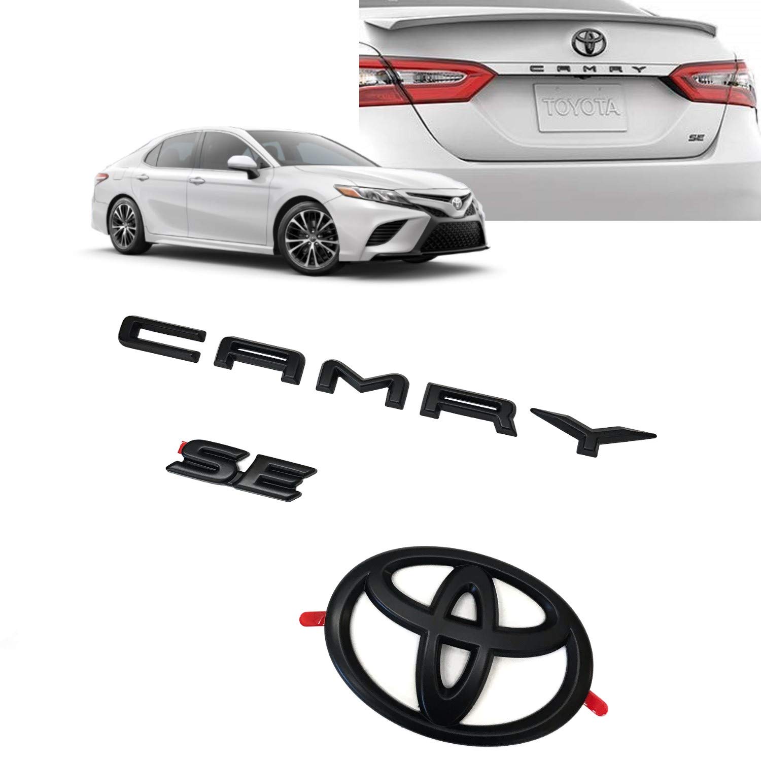 2018-2022 TOYOTA CAMRY XSE GLOSS BLACK EMBLEM OVERLAY KIT GEN OEM PT948 ...