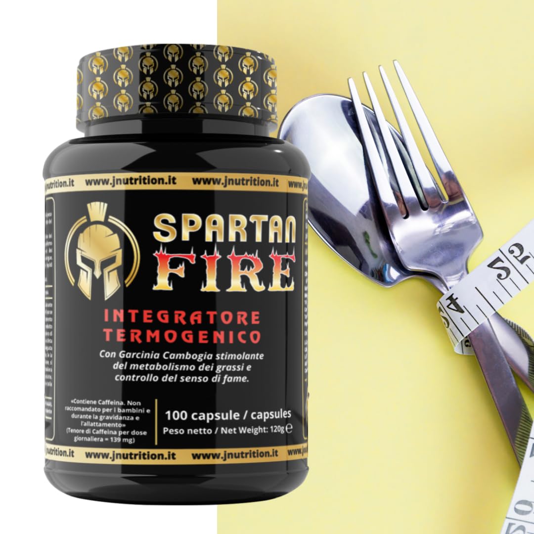 FIRE termogenico, brucia grassi con Garcinia Cambogia e controllo del senso di fame, Indicato per diete ipocaloriche destinate al dimagrimento.. (100)