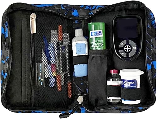 Vista 16 de Sugar Medical Estuche de suministro para diabetes Bolsa de viaje para suministros médicos Organizador de medidor de glucosa Productos