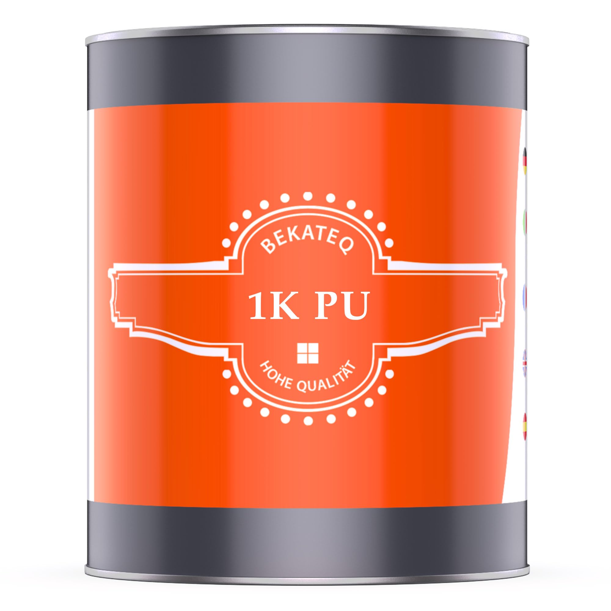 BEKATEQ 1K PU Versiegelung 1kg farblos für Beton, Holz, Fliesen - Betonversiegelung, Bodenversiegelung von Epoxybeschichtung, Steinteppich innen & außen - UV-fest, Wasserfest, Frostsicher - BK-635PU